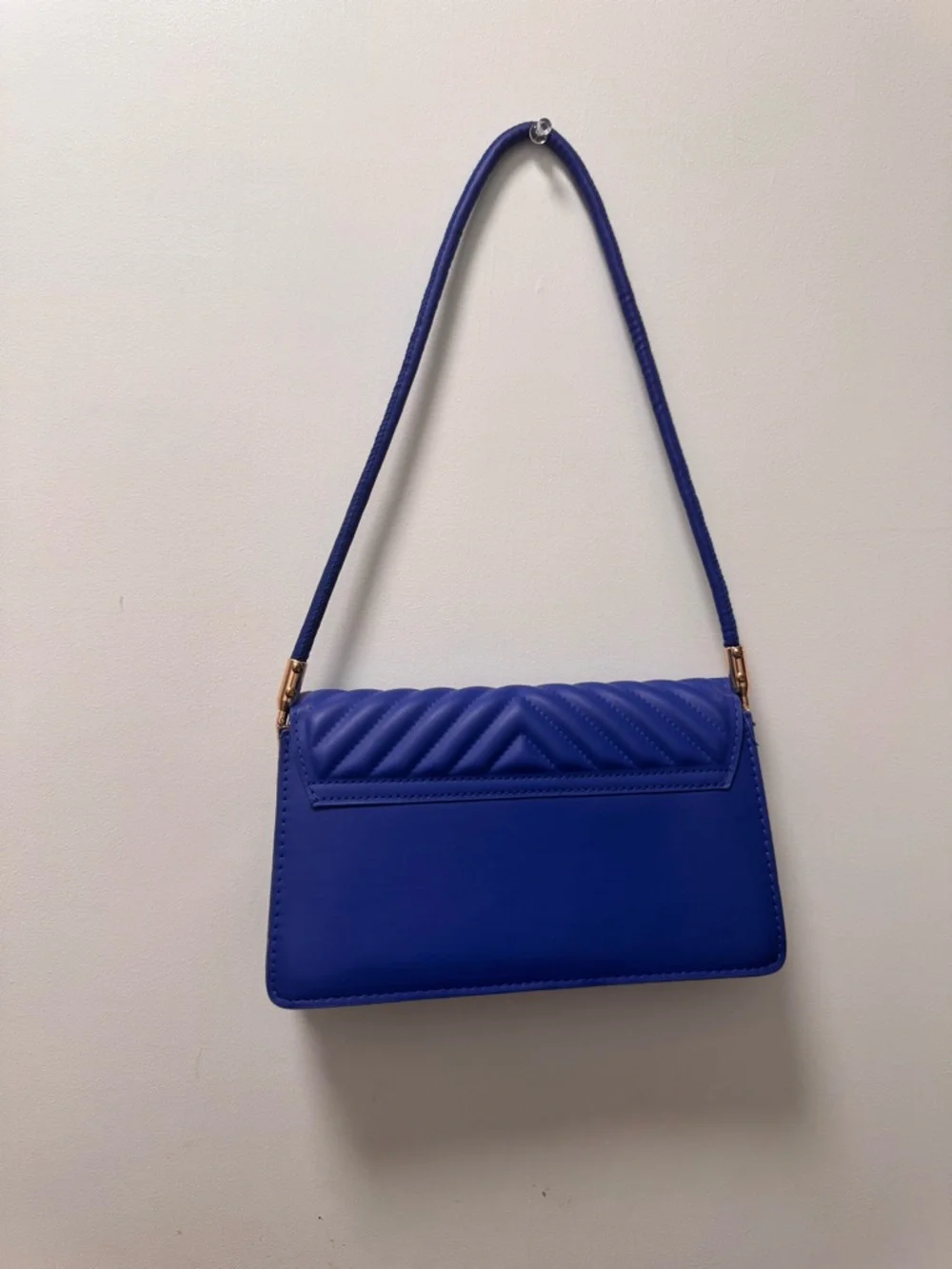 Royal Blue Quilted Shoulder Bag